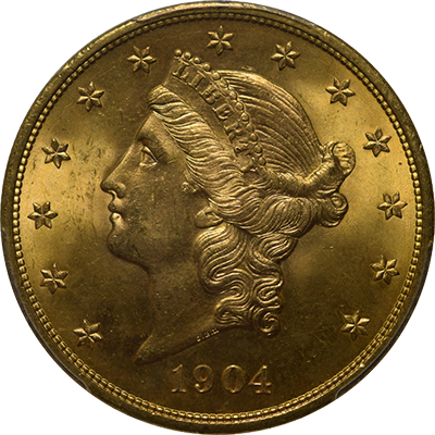 $20 Liberty Gold Double Eagles - Cash (400x400), Png Download