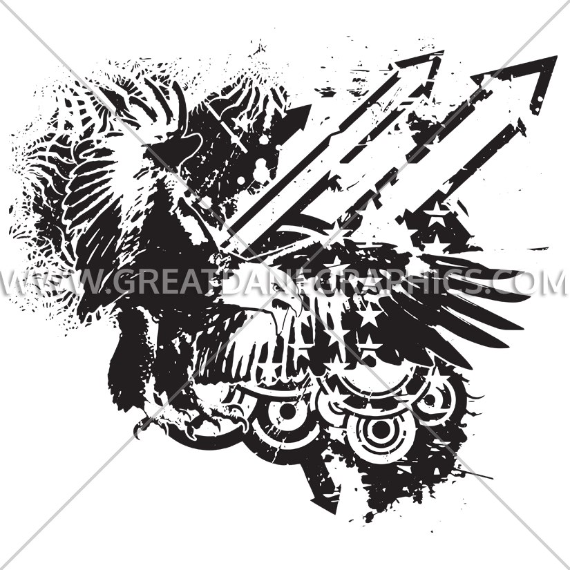 Eagle Arrows Production Ready Artwork For T - Drawing (825x825), Png Download