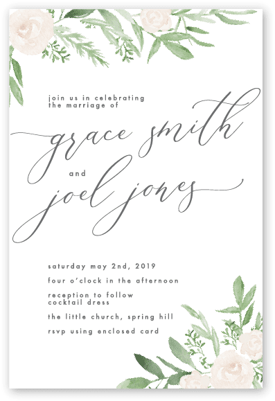 Miss Poppy Design - Wedding Invitation (448x622), Png Download