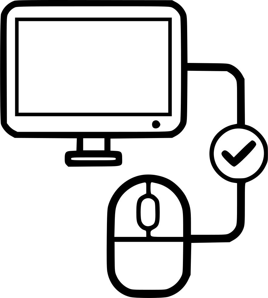 Screen Checked Computer Mouse Desktop Monitor Comments - Icon (882x980), Png Download