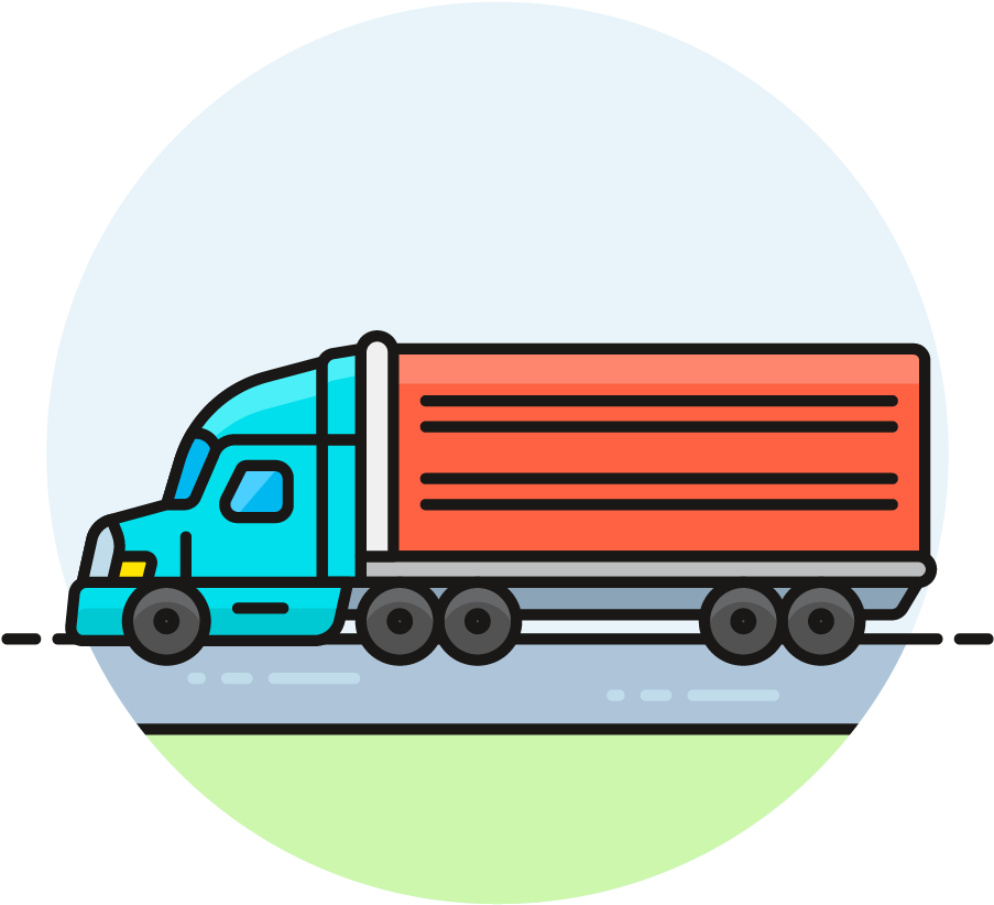 Truck Png Best Web Cartoons Pinterest Clip - Trailer Truck (1025x1148), Png Download
