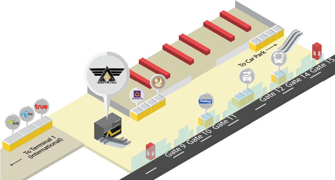 Airportels Dmk Map Forweb 02 - Airportels Luggage Delivery & Luggage Storage (1100x600), Png Download