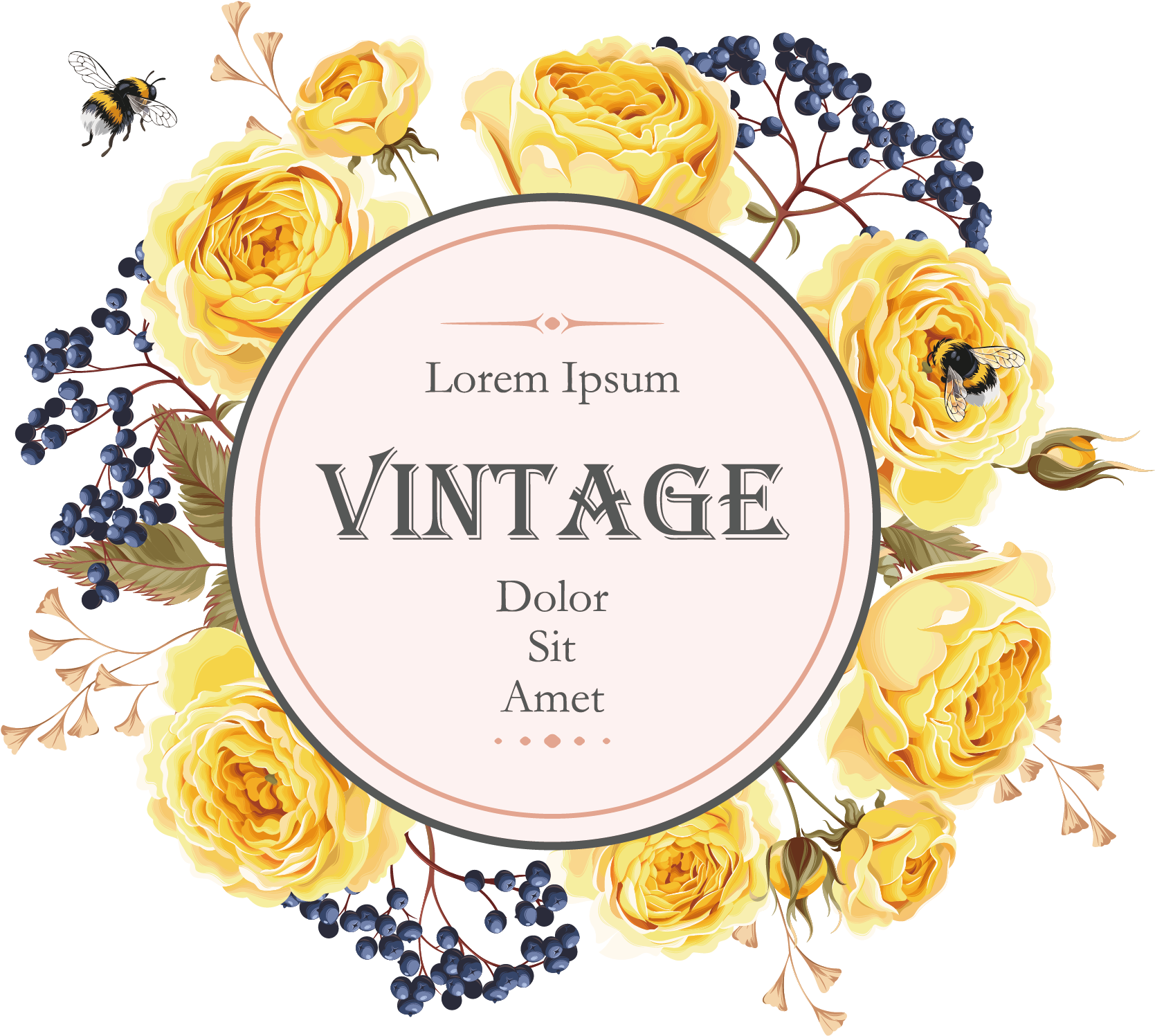 Flower Stock Photography Illustration Clip Art Yellow - Yellow Roses Vector Png (1875x1875), Png Download