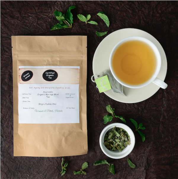 Organic Moringa Mint Tea - Tea (600x800), Png Download