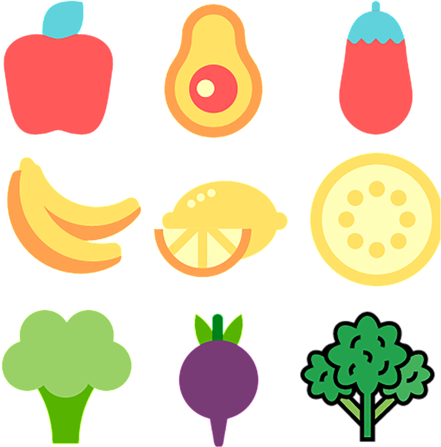 Fruit And Vegetable Food And Food Icons Icon - Food (1024x1024), Png Download