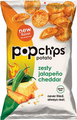 5oz Bag Of Zesty Jalapeno Cheddar Popchips - Jalapeno Cheddar Popchips (422x422), Png Download