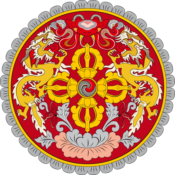 National Emblem Of Bhutan - Bhutan Coat Of Arms (600x600), Png Download