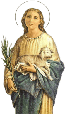 Saint Agnes - St. Agnes Biography Holy Card (734-401) (400x400), Png Download