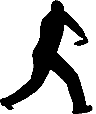 Disc Golf Silhouette Drive - Disc Golf Silhouette (421x509), Png Download