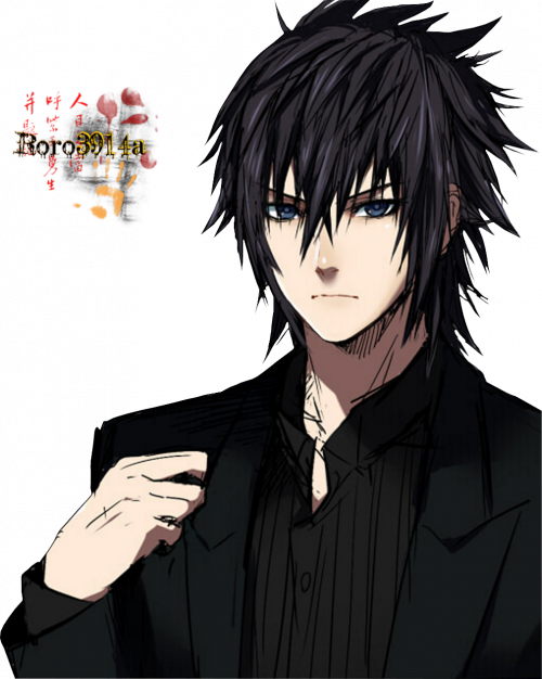 Noctis Lucim Caelum - Anime Boy Black Hair (500x626), Png Download