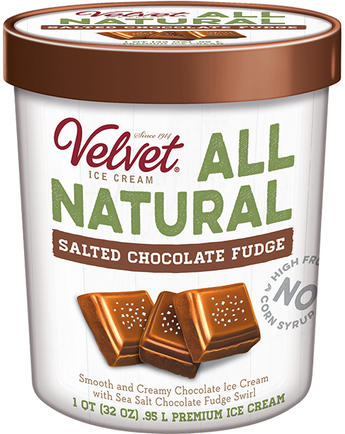 All Natural Salted Chocolate - Velvet Ice Cream Moose Tracks, 1 Pint (550x750), Png Download