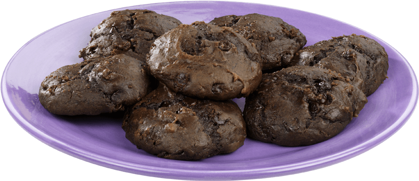 Chocolate Chips - Plate Of Cookies Png (900x368), Png Download