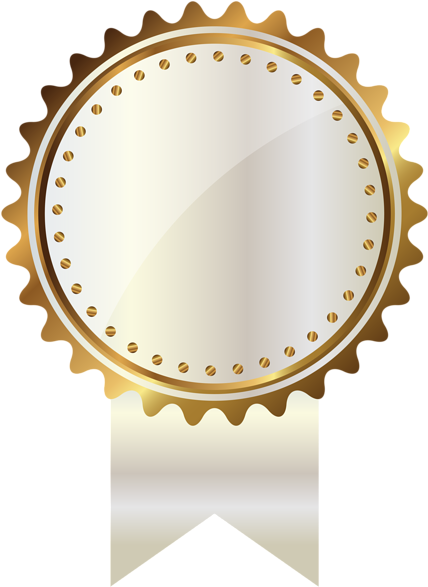 Blank Gold Seal Png Download - Gold Seal Ribbon Png (437x600), Png Download