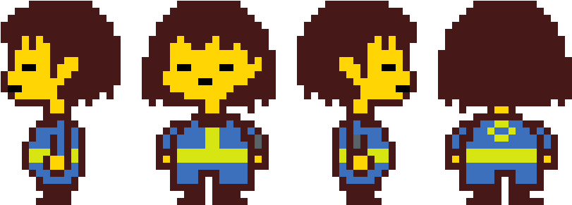 Undertale Frisk Sprite (1110x450), Png Download