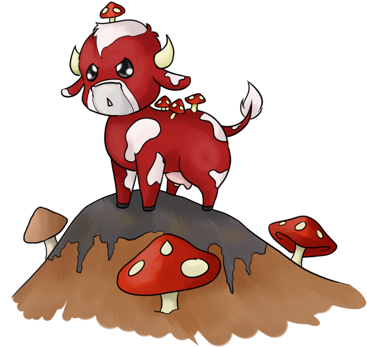 Minecraft Clipart Mooshroom - Minecraft Mooshroom Art (1024x768), Png Download