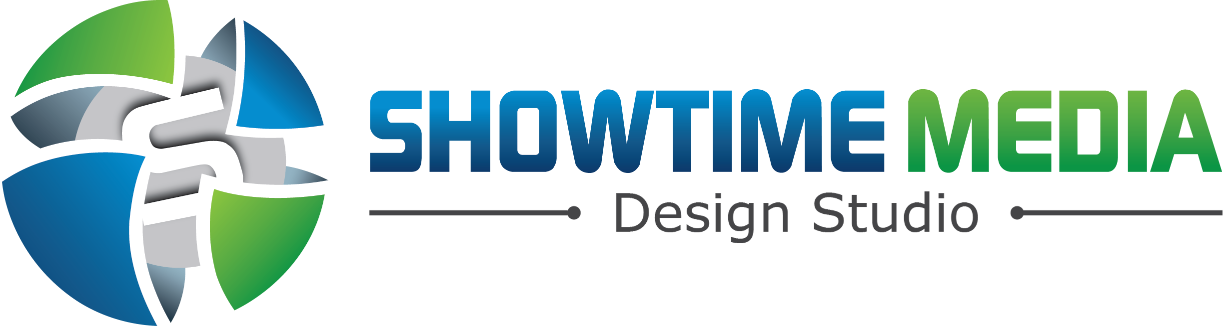 Showtime Media Pvt - Design (2447x654), Png Download