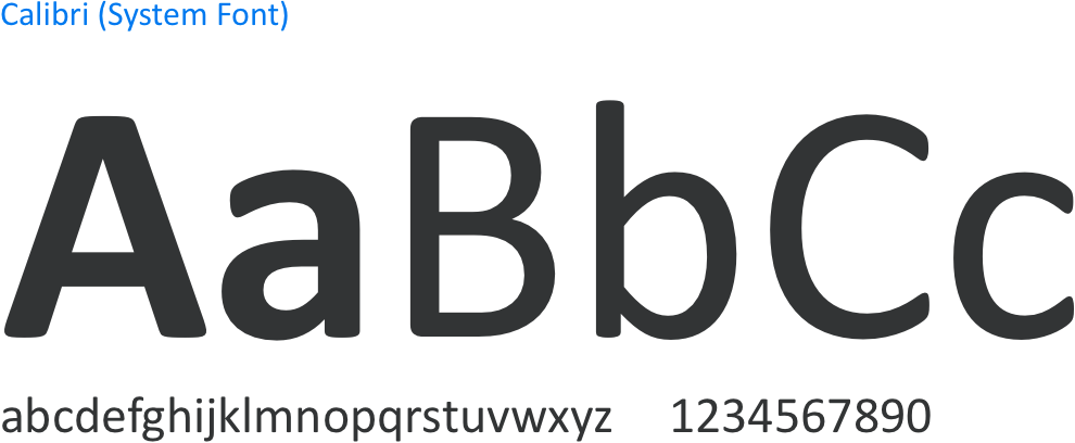 Calibri Is A Sans-serif Typeface And Is Readily Accessable - Font (990x408), Png Download