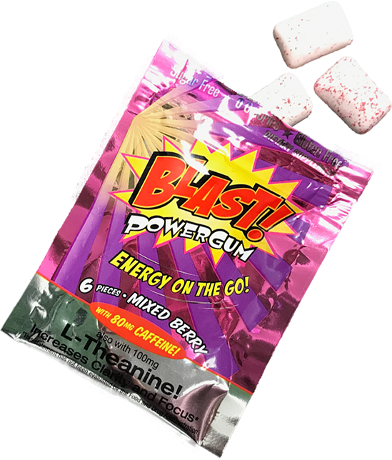 Start The Experience - Blast Power Gum Blast Power Gum Mango Flavor With 80mg (549x644), Png Download