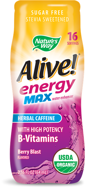 Alive Energy Max Water Enhancer - Nature's Way - Organic Alive Energy Max Water Enhancer (272x600), Png Download