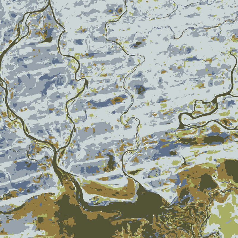 Earth Art From Nasa 101-150 5 Pages - Poster: Saharan Desert Rivers, Satellite Image, 24x24in. (800x800), Png Download