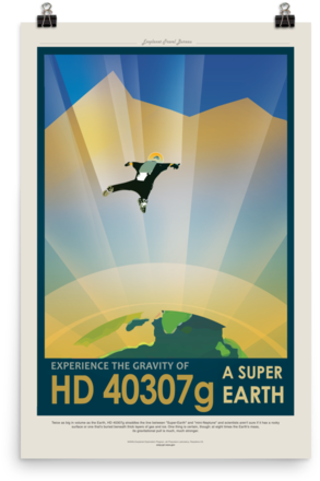 Hd Super Earth Nasa Travel Tourism Poster - Nasa Exoplanet Travel Posters (500x500), Png Download