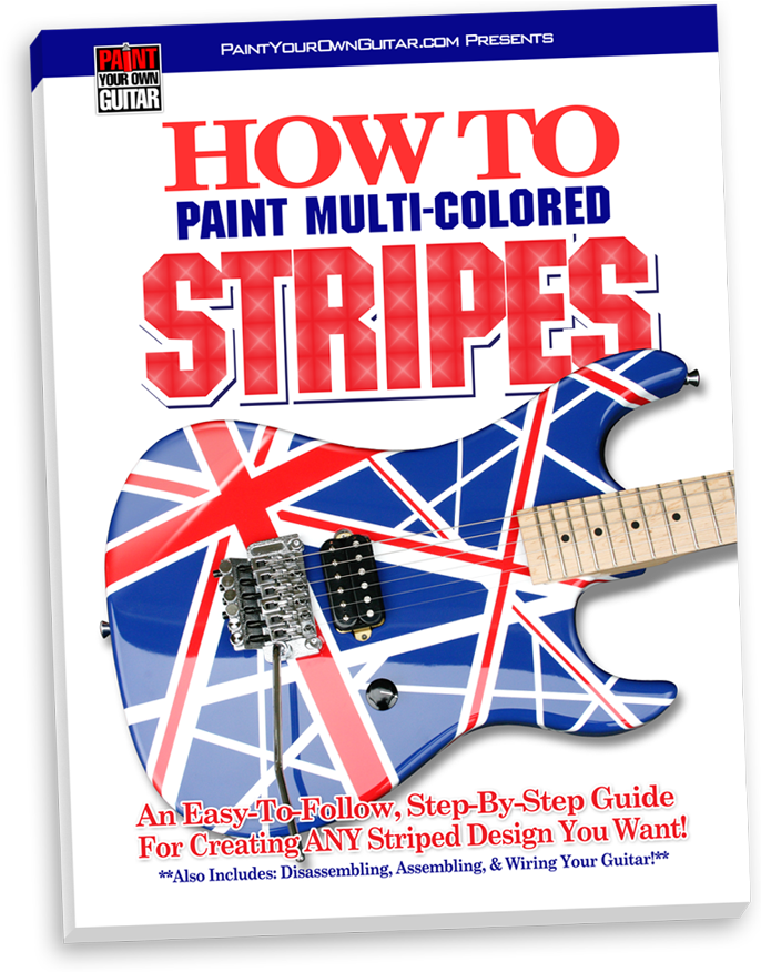 Paint Your Own Guitar's, 'how To Paint Multi-colored - Paint Multi-colored Stripes! (700x885), Png Download