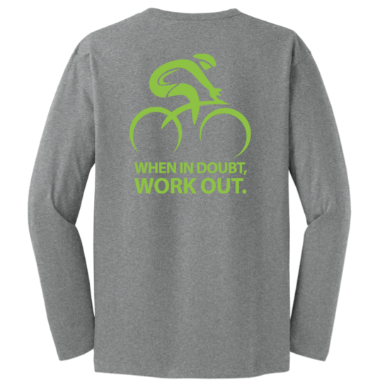 When In Doubt Work Out Cotton Shirt - Long-sleeved T-shirt (600x600), Png Download