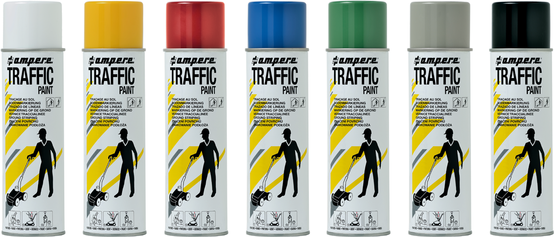 Special Paint Floor Traffic Paint - Ampere System - 12 Peinture En Aérosol Pour Machine (1164x485), Png Download