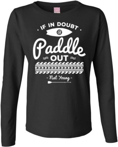 If In Doubt Paddle Out - Viking Warrior Crohn's Womens Long Sleeve Shirt (480x480), Png Download