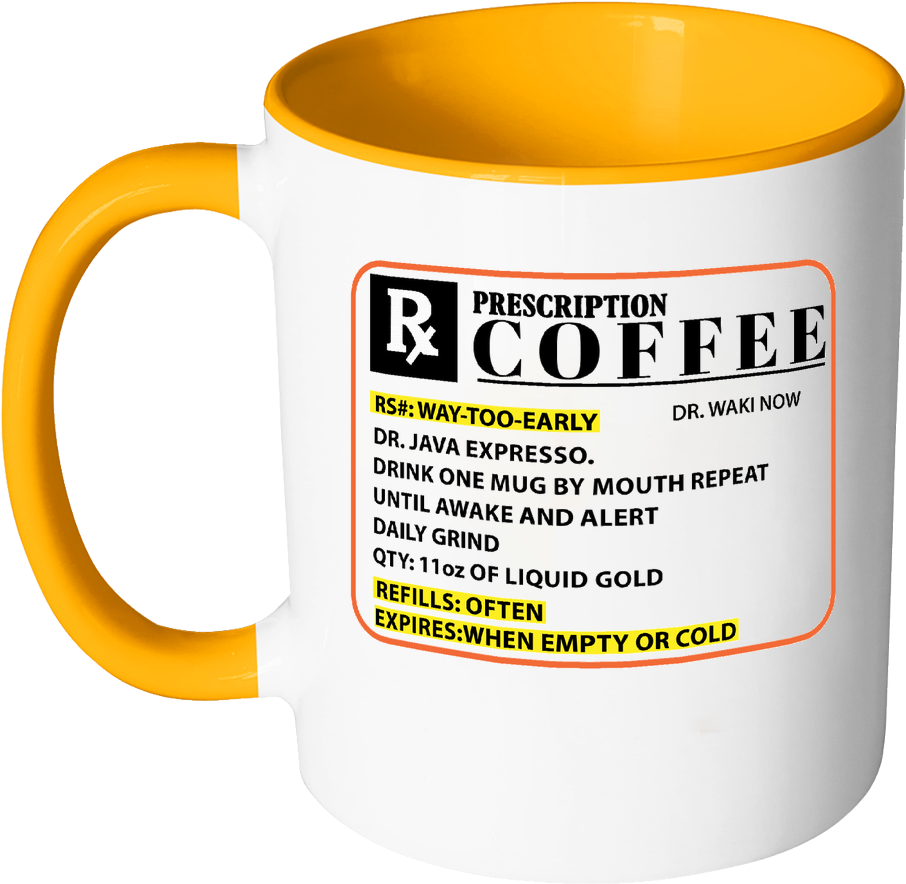 Coffee Prescription - Coffee Prescription Mug Png (1024x1024), Png Download