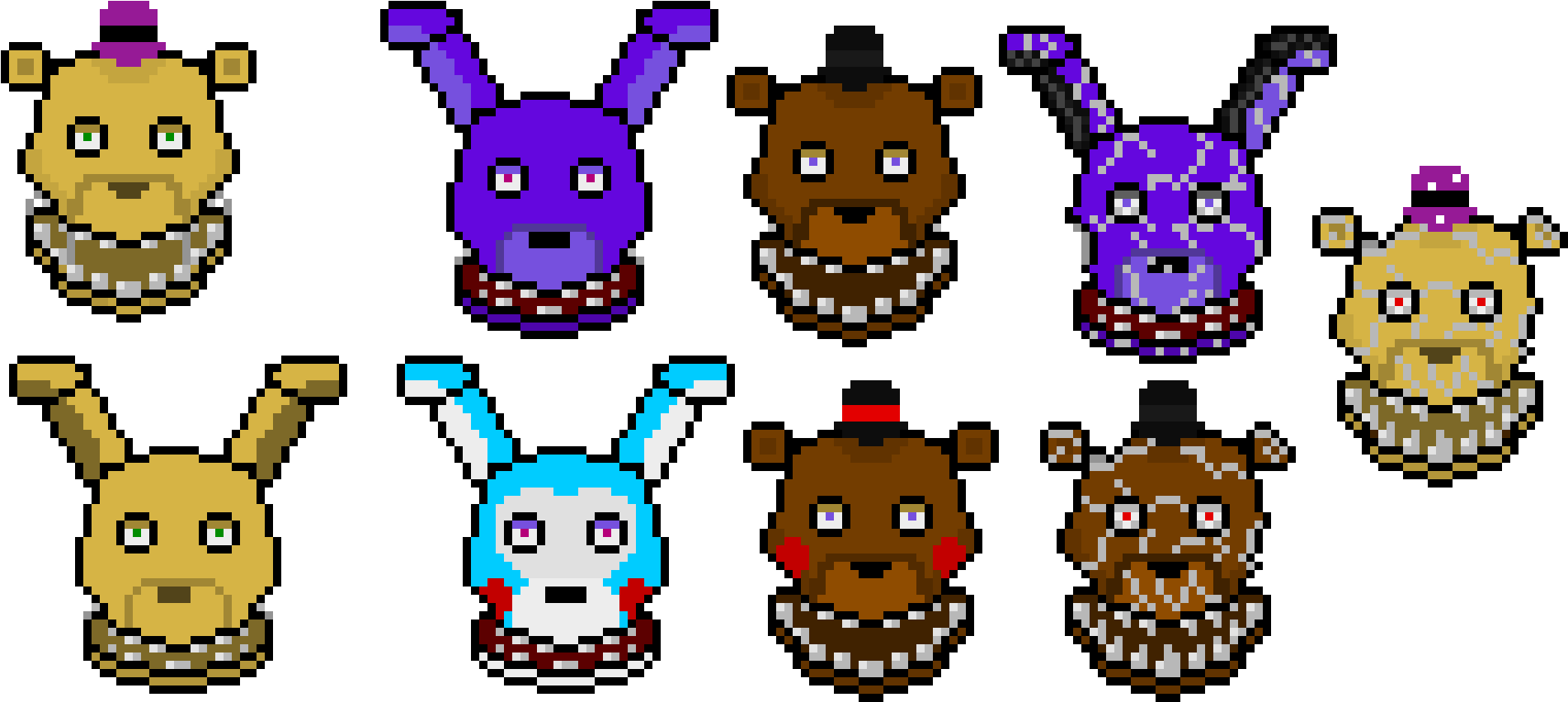 Fredbear/spring Bonnie/bonnie/toy Bonnie/freddy/toy - Nightmare Freddy And Fredbear (1970x990), Png Download