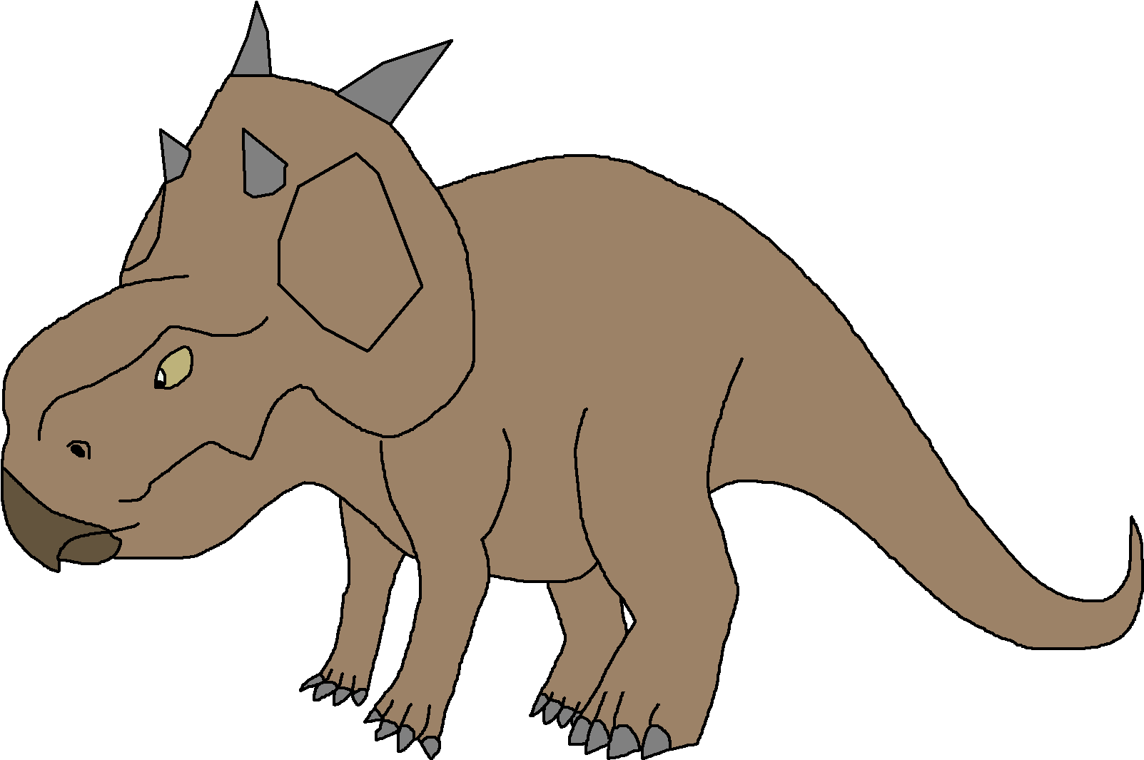 Dinosaur Fossil Clipart At Getdrawings - Dinosaur Pedia Wiki Pachyrhinosaurus (1622x1087), Png Download