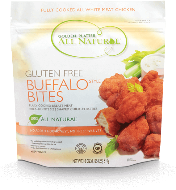 Explore Our Delicious Products Gluten Free Chicken - Gluten Free Buffalo Chicken Nuggets (600x747), Png Download
