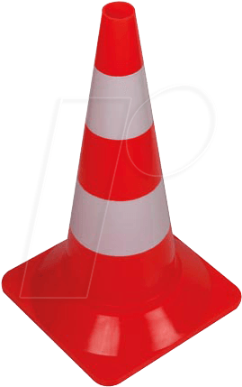 Traffic Cone, Pylon, Red/white, 50 Cm Velleman 1190-50 - Pylon Hütchen (275x440), Png Download