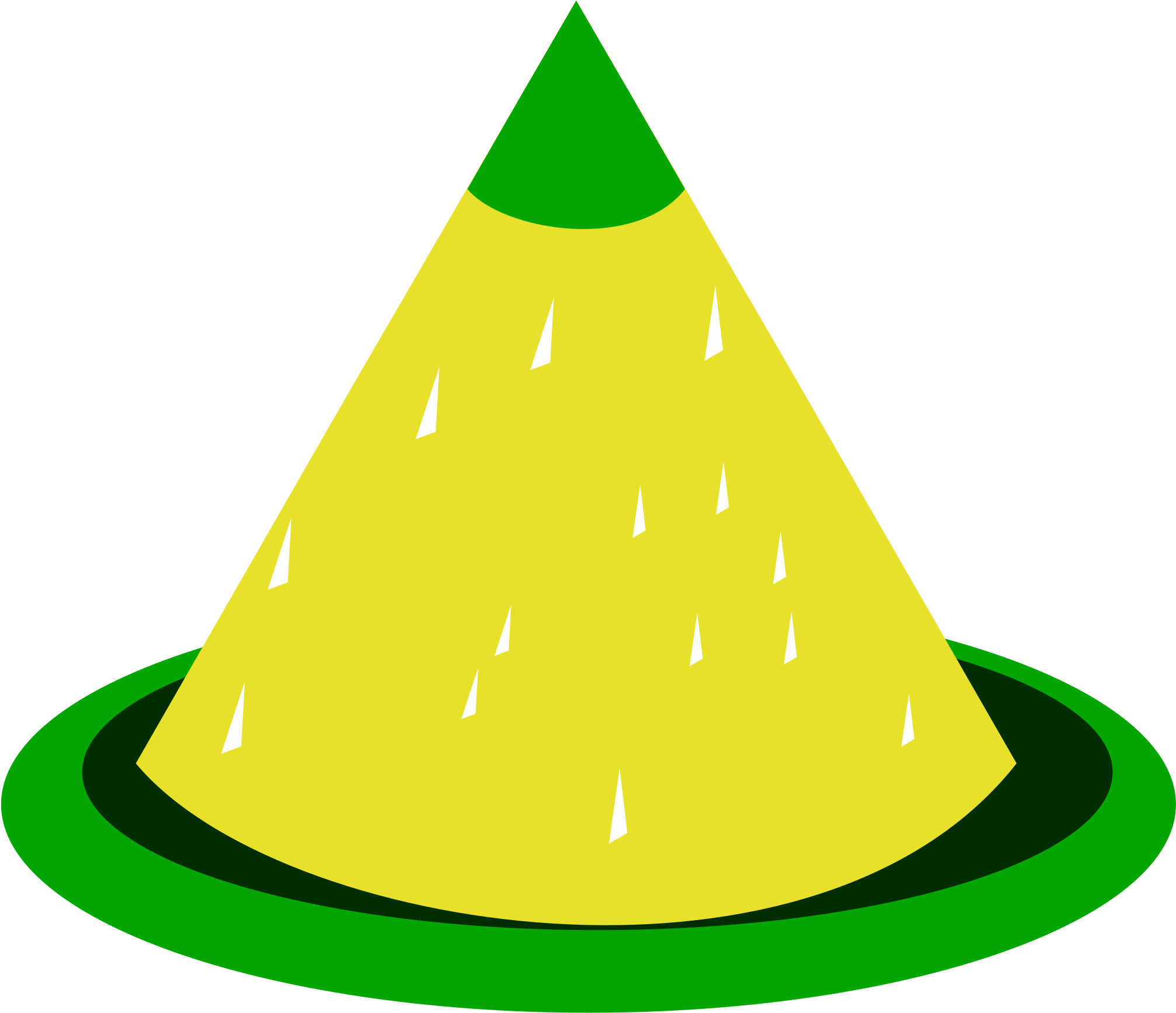 Cone Clipart Yellow - Tumpeng Clipart (2400x2400), Png Download