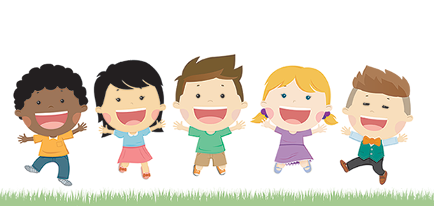 Happy Kids Illustration - Illustration (621x295), Png Download