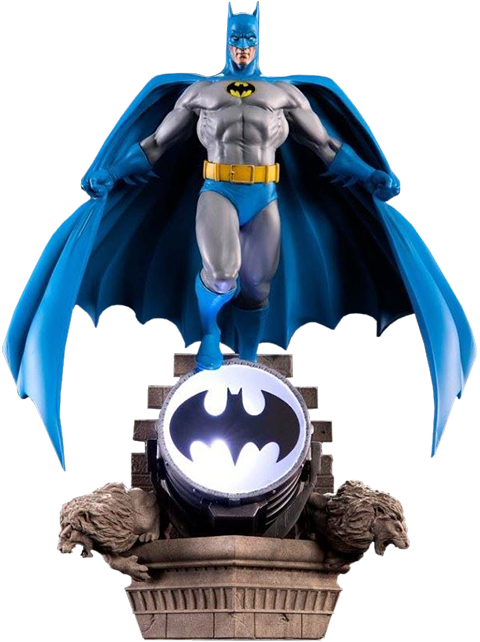 Dc Comics Batman Statue By Pop Culture Shock - Batman Classic Blue And Grey (480x642), Png Download