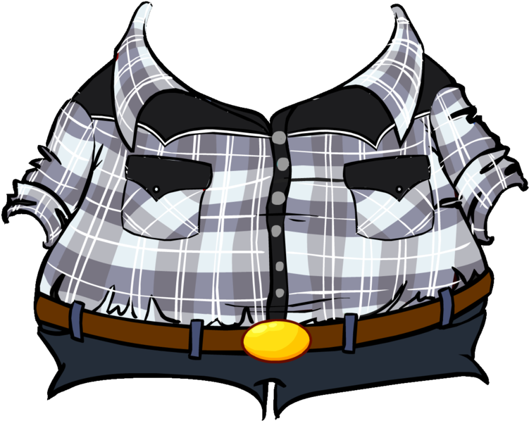 G Billy Plaid Shirt And Jeans - Club Penguin Plaid Shirt (760x600), Png Download