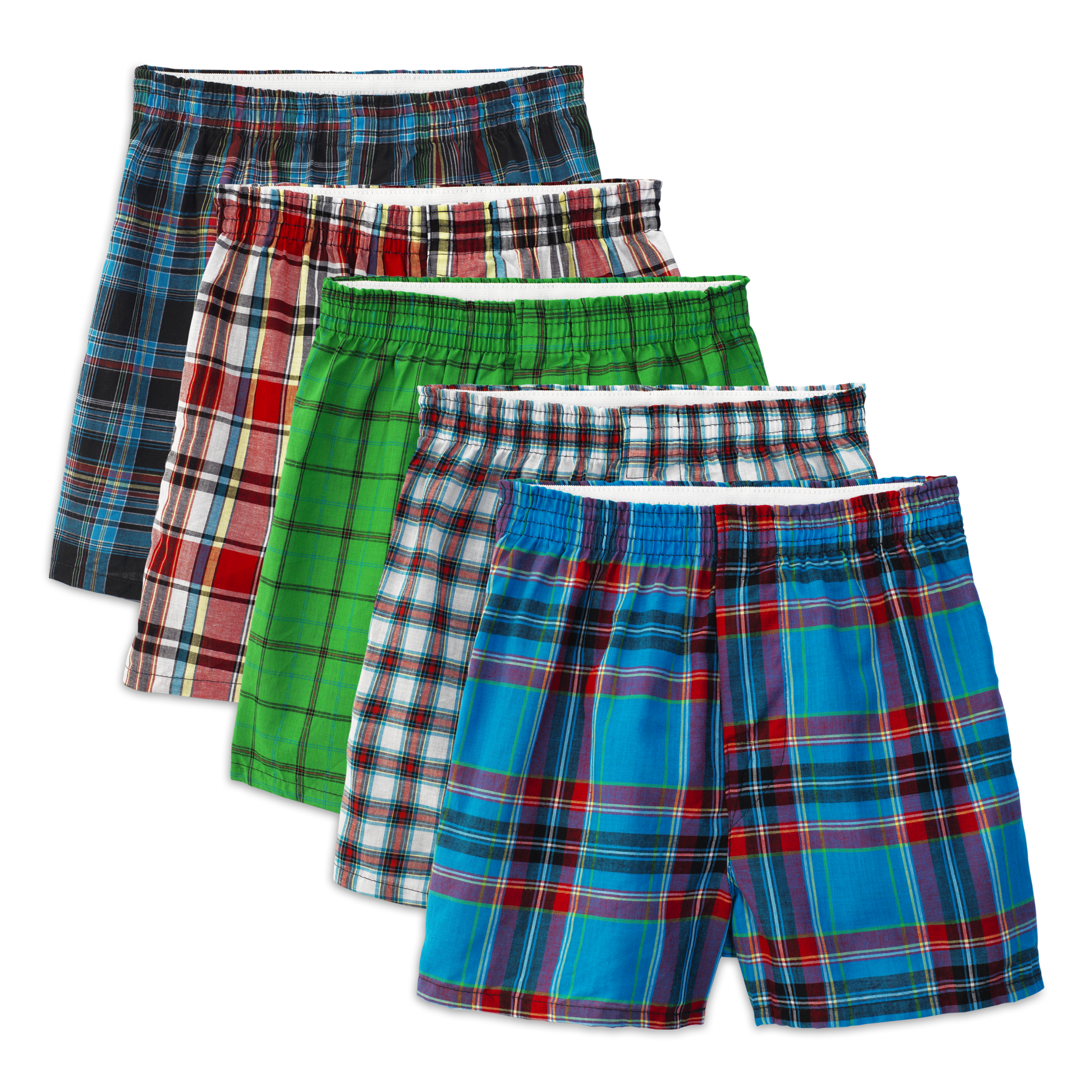 Boys' Tartan Plaid Boxer, 5 Pack Assorted - Boxer Shorts (2232x2768), Png Download
