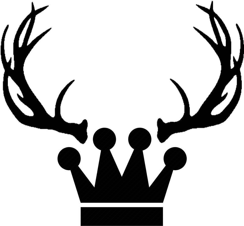 Picture Freeuse Download Png Banner Black And White - Deer Antlers Clipart Black And White (1000x1000), Png Download