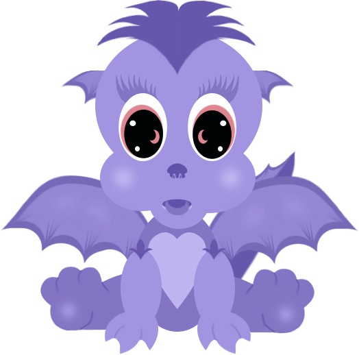 Baby Dragons - Purple Baby Dragon Transparent (524x518), Png Download