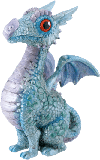 Blue Baby Dragon Statue - Baby Dragon (555x555), Png Download