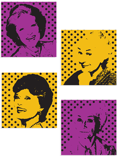 Golden Girls Canvas Art Set Of 4 - Art (400x533), Png Download