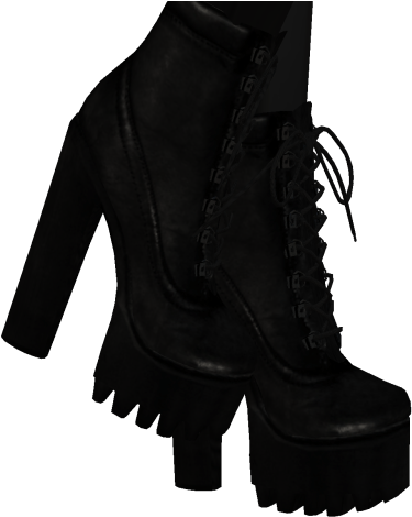 Bold Black Boots Texture Imvu Shop - Shoe (800x491), Png Download