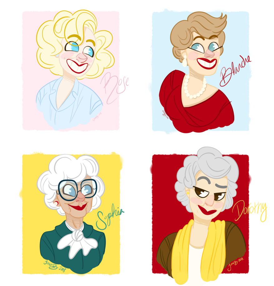 Decided To Draw Some Golden Girls Fan Art - Golden Girls Fan Art (1280x914), Png Download