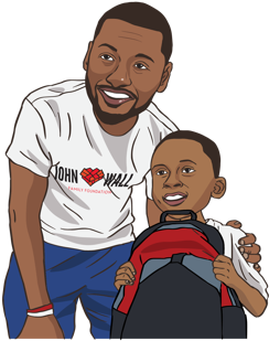 The “john Wall Family Foundation” Continues To Serve - Cartoon (480x320), Png Download