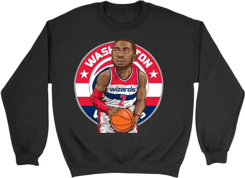 John Wall Cartoon Sweatshirt - Rawlings Washington Wizards 4" Softee Basketball (1024x1024), Png Download