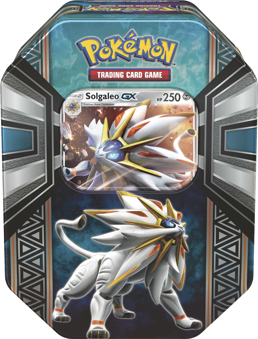 Legends Of Alola Tin - Pokemon Gx Tcg Legends Of Alola Tin: Solgaleo-gx (1500x1500), Png Download