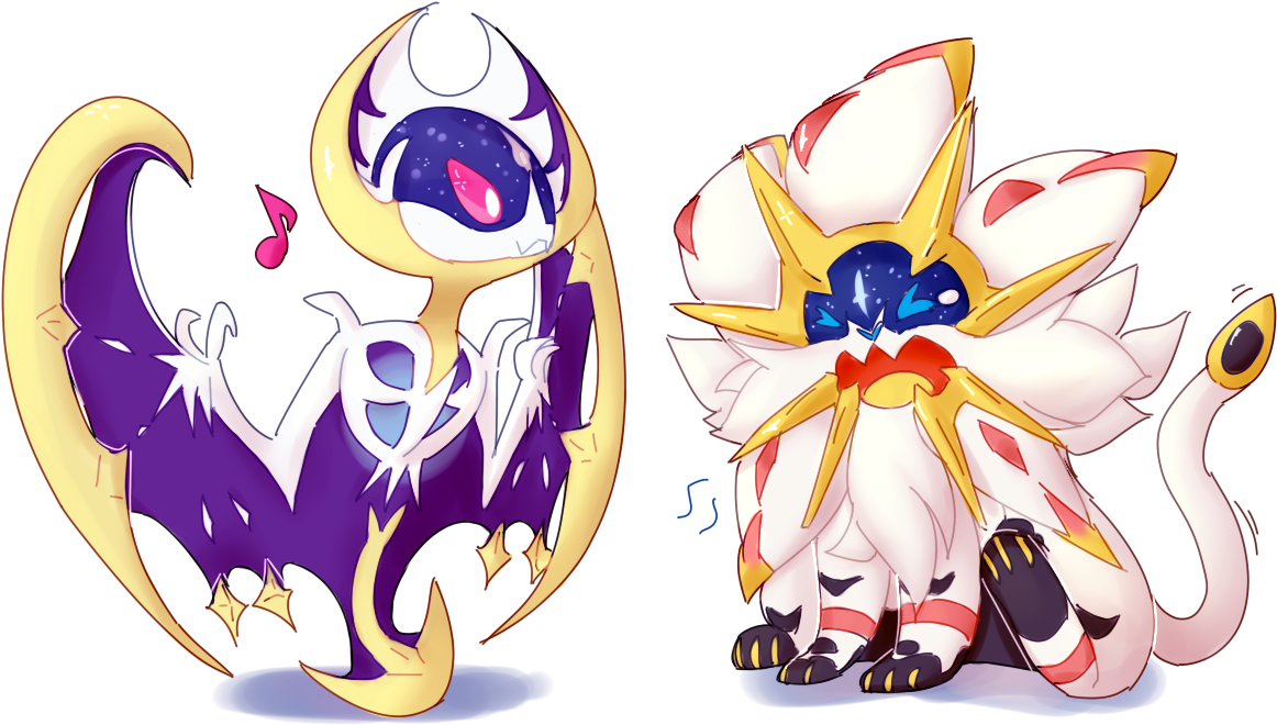 1479110607896 - Pokemon Lunala And Solgaleo (1186x688), Png Download