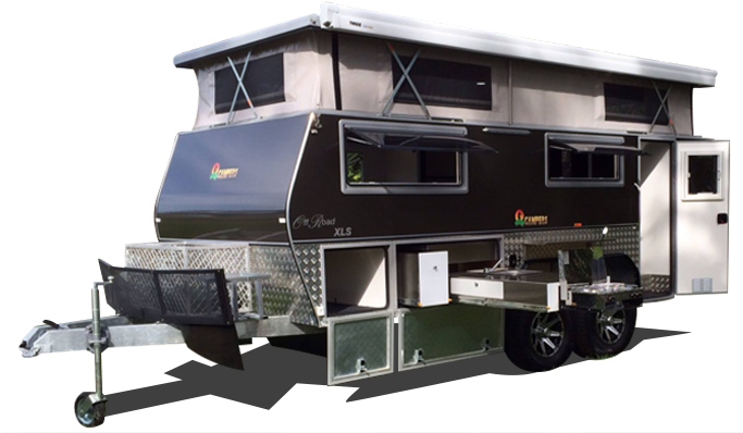 17ft Off Road Titanium Camper Trailer - Recreational Vehicle (690x398), Png Download